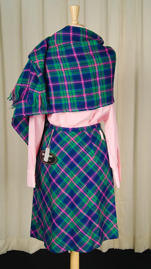 1960s Plaid Skirt w Wrap