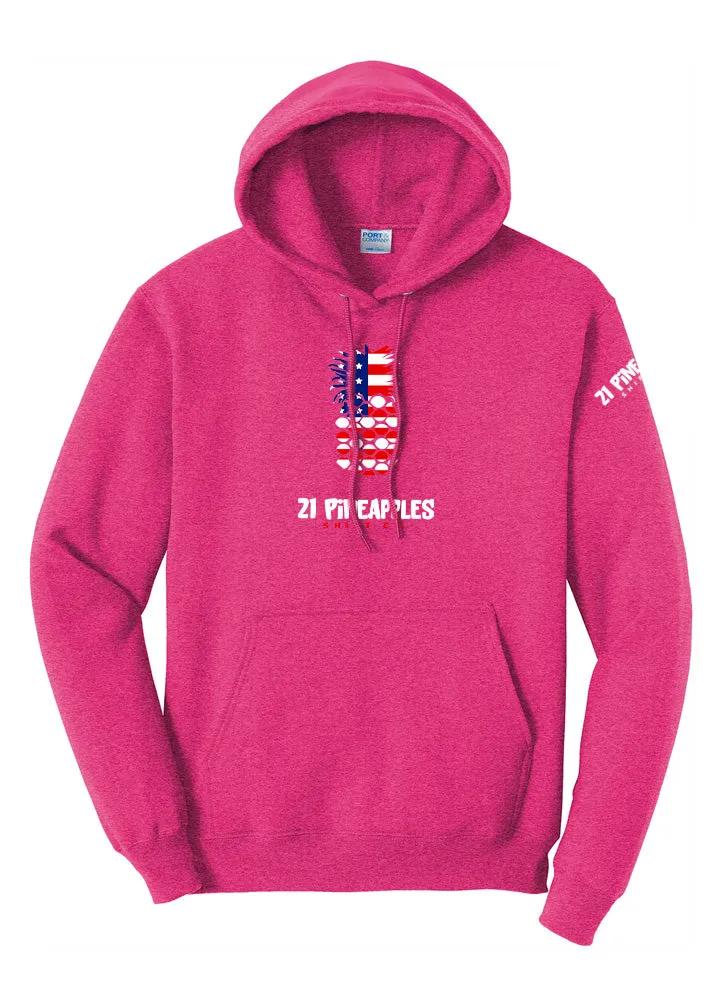 21 Pineapples American Flag Hoodie