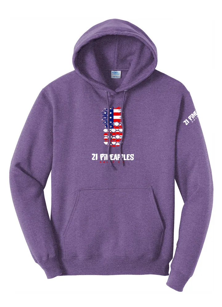 21 Pineapples American Flag Hoodie