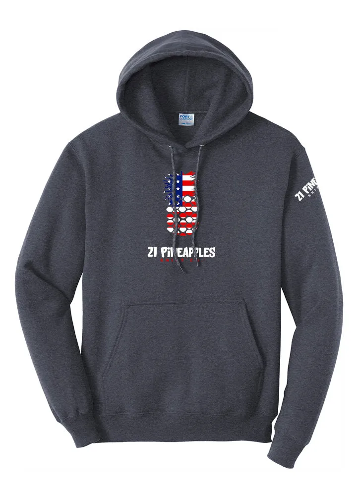 21 Pineapples American Flag Hoodie