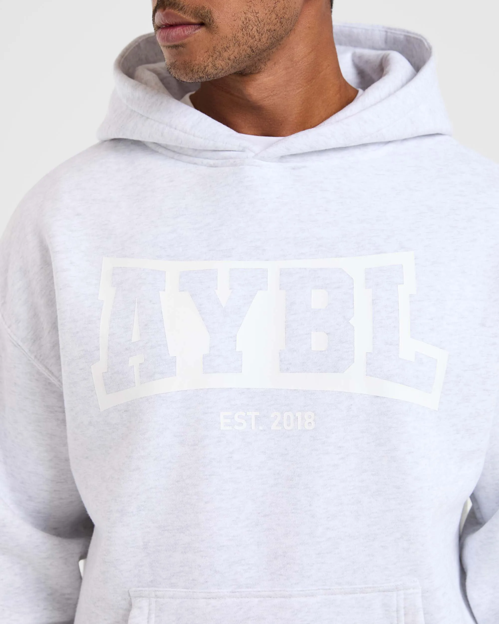 Academy Oversized Hoodie - Grey Marl