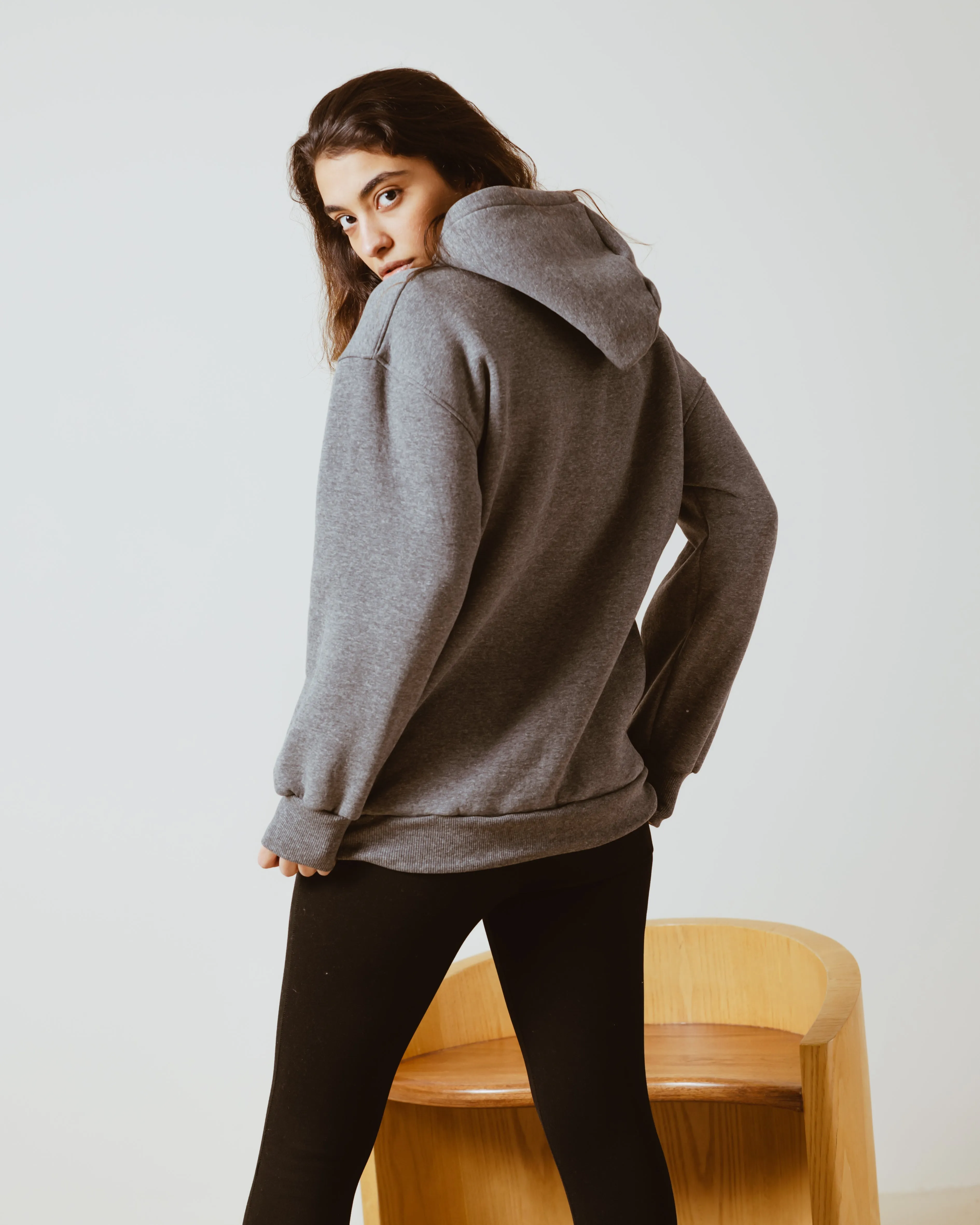 BASIC OVERSIZED HOODIE GREY