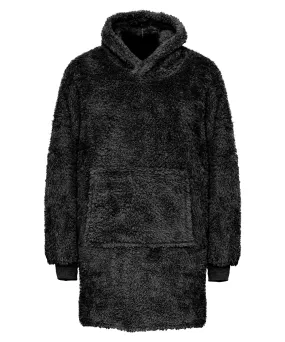 Black - The Ribbon teddy bear fabric hoodie