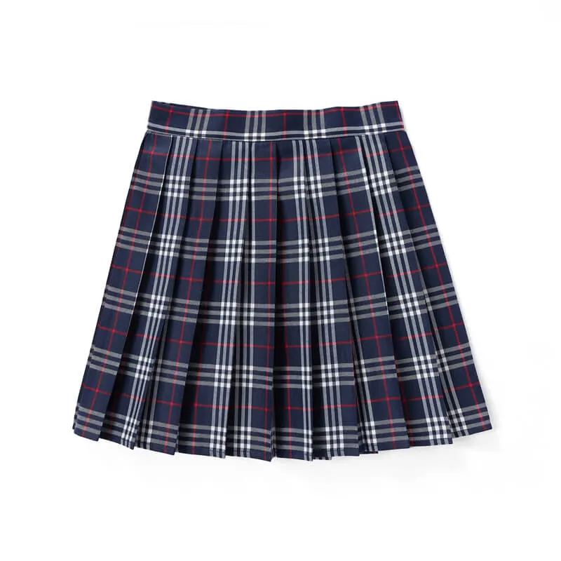 [Blue Green] JK vintage plaid uniform skirt