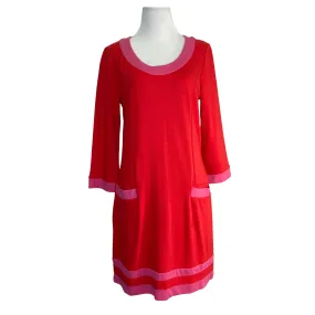 Boden Red and Pink Shift Dress