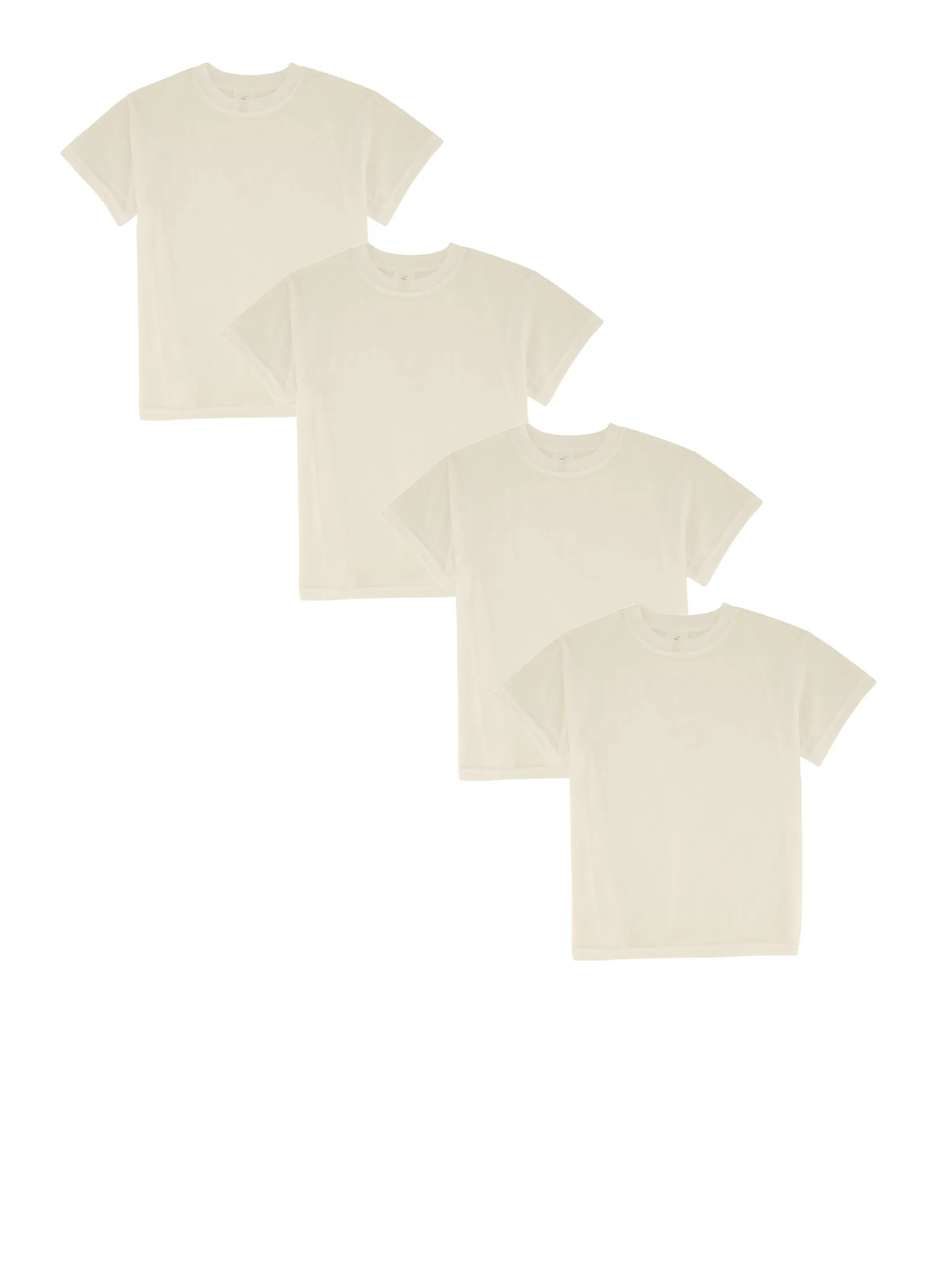 Boys 4 Pack Basic Crew Neck Tees