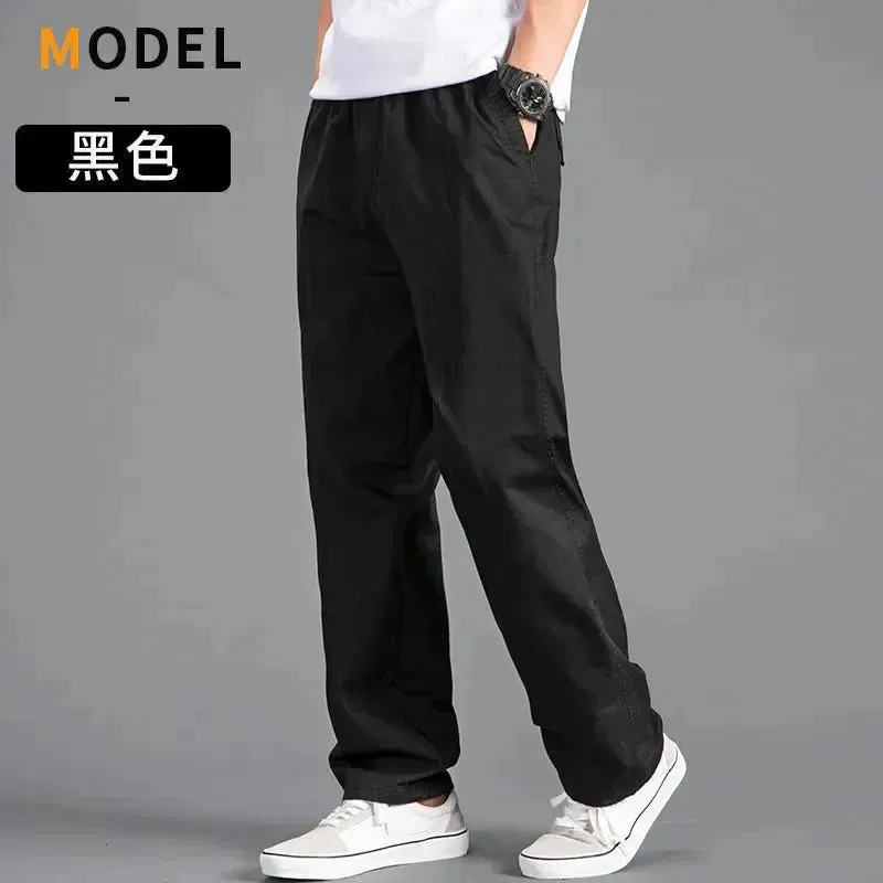 Cargo Pants Men's Loose Straight Pants Plus Size Clothing Work Wear Korean Japanese Joggers Homme Sports Cotton Casual Trousers