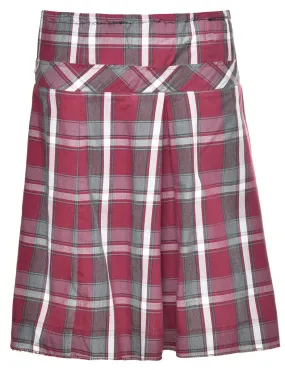 Cheer Leader Tartan A-line Skirt - M