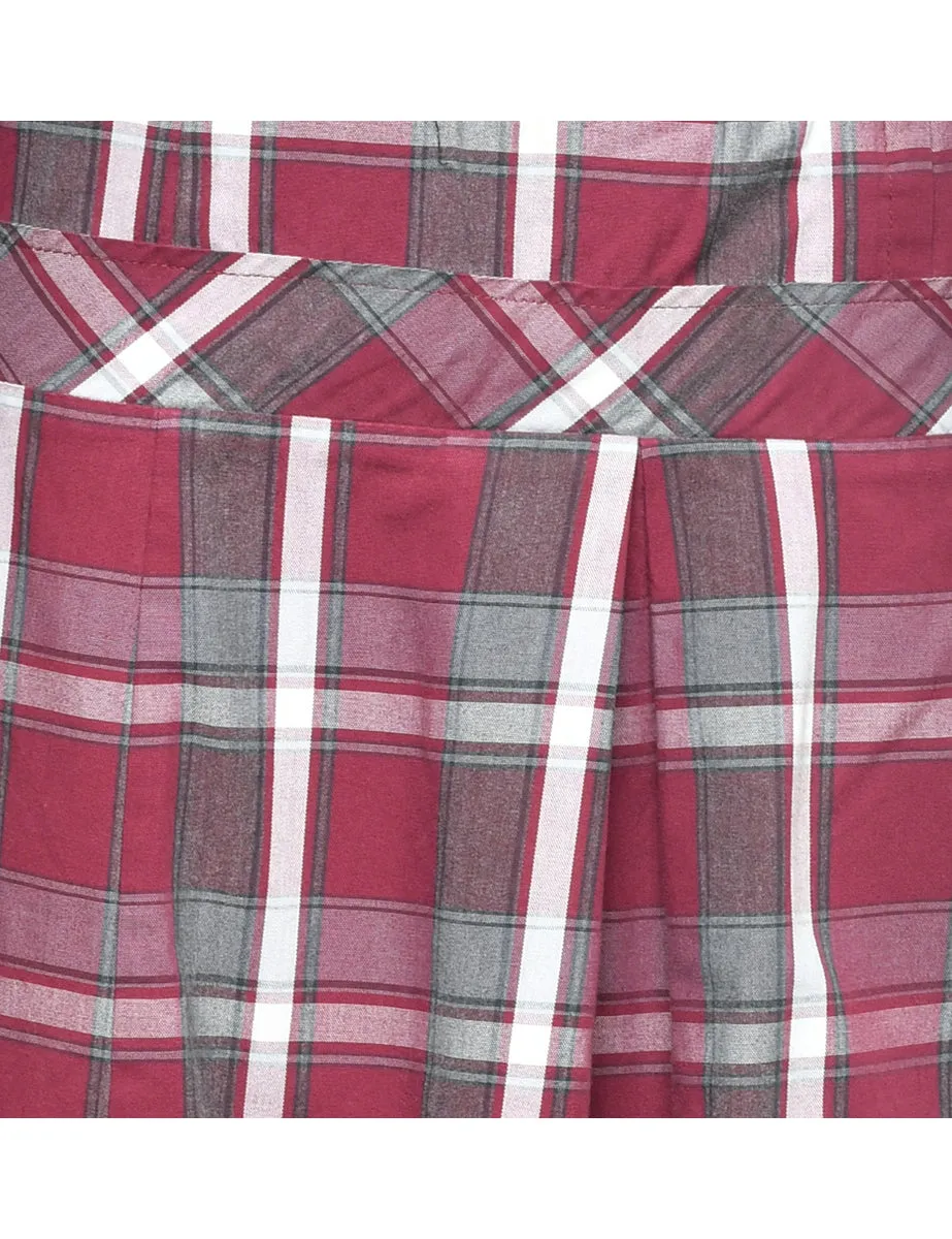 Cheer Leader Tartan A-line Skirt - M