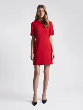 Compact wool shift dress