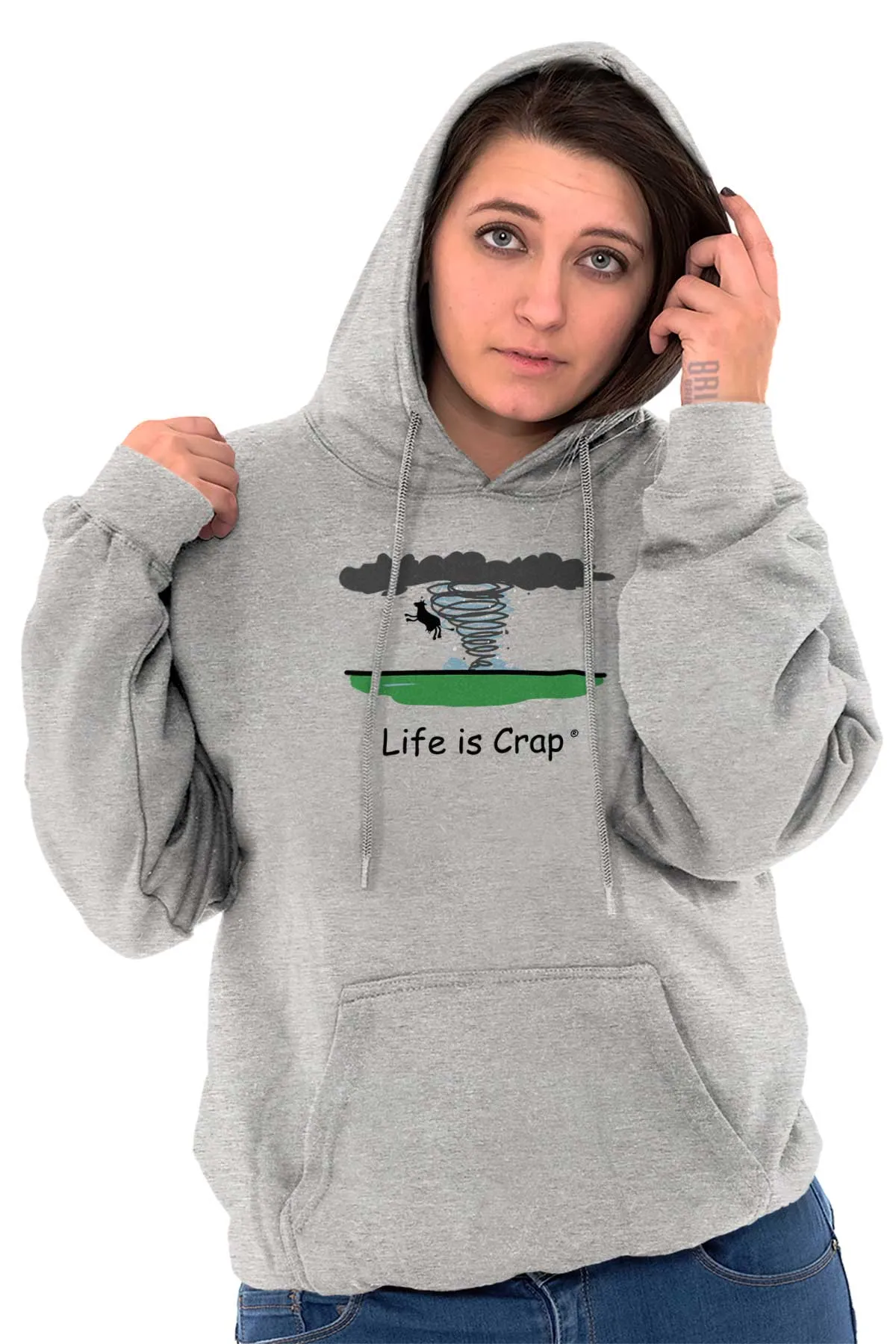 Cow In Tornado Hoodie