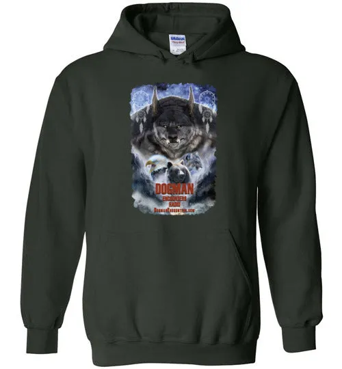 Dogman Encounters Pathfinder Collection Hooded Sweatshirt (design 2, with ripped border)