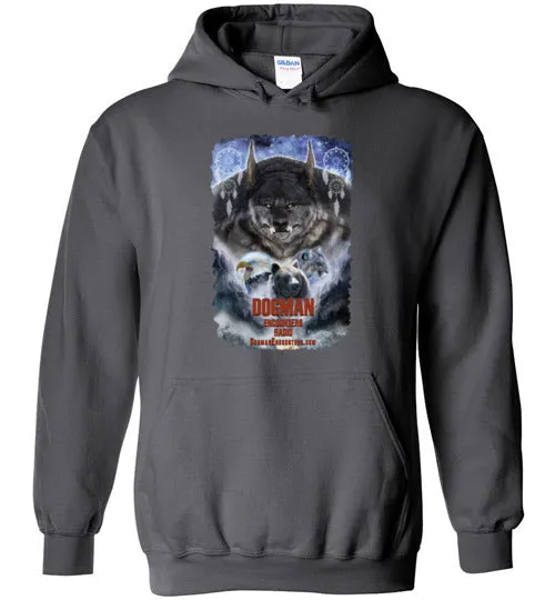 Dogman Encounters Pathfinder Collection Hooded Sweatshirt (design 2, with ripped border)