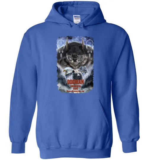 Dogman Encounters Pathfinder Collection Hooded Sweatshirt (design 2, with ripped border)