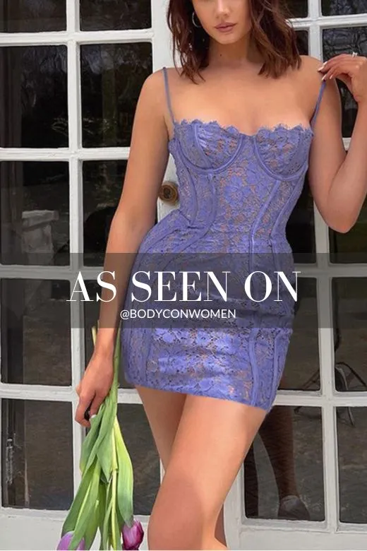 Honor Bodycon Mini Dress - Violet Purple