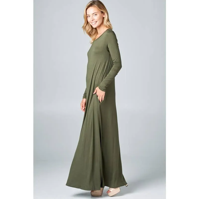 Jersey Classic Shift Maxi Dress