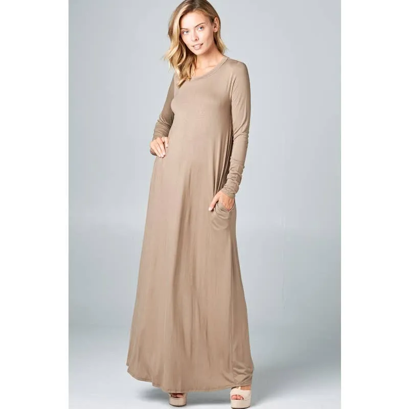 Jersey Classic Shift Maxi Dress