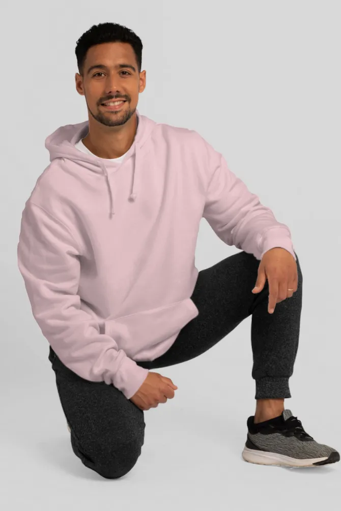 Light Pink Oversized Hoodie for men