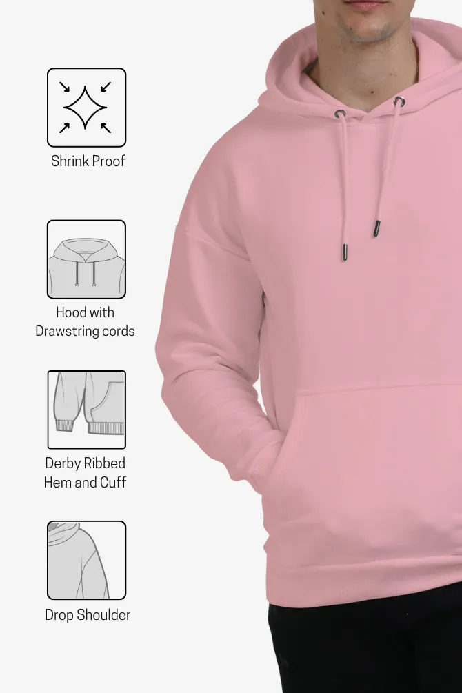 Light Pink Oversized Hoodie for men