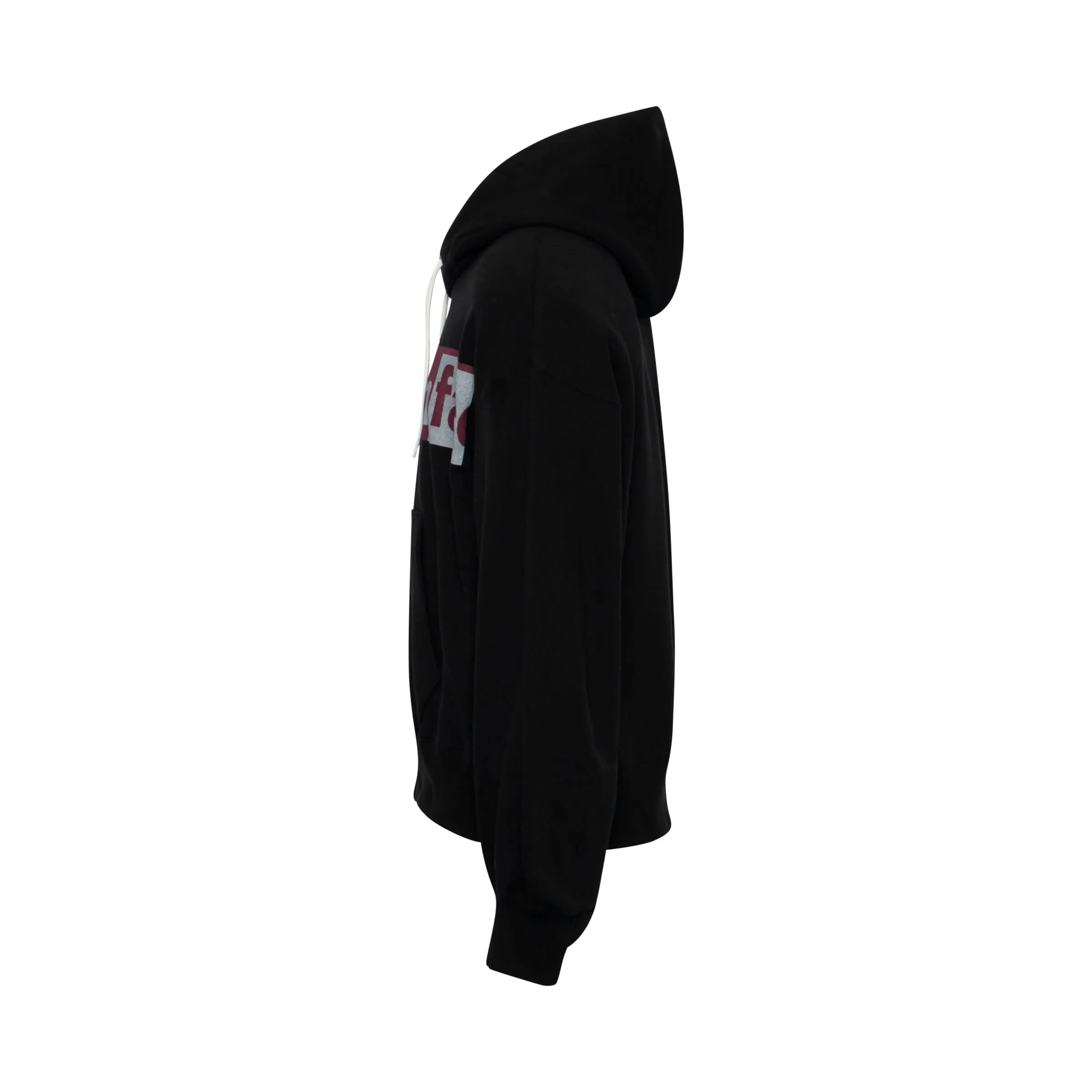 Logo Print New Silhouette Hoodie in Black