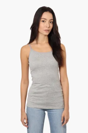 Majora Solid Basic Cami Tank Top - Grey