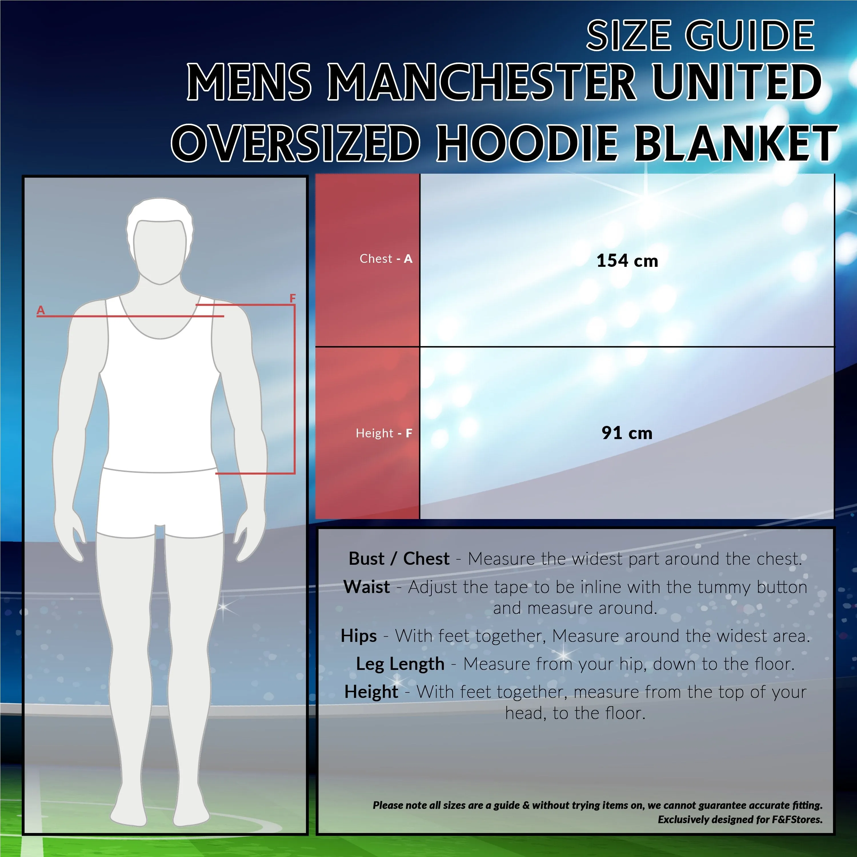 Manchester United F.C. Oversized RED Hoodie Blanket For Men, Man U Football Gifts