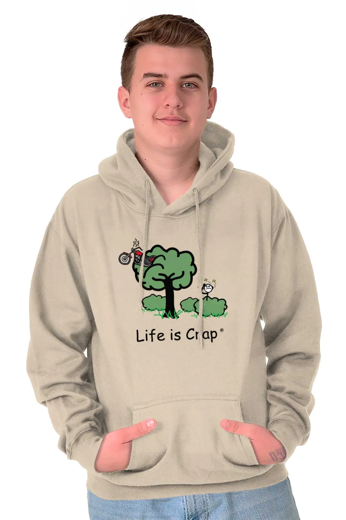 Motorcycle In Tree Hoodie