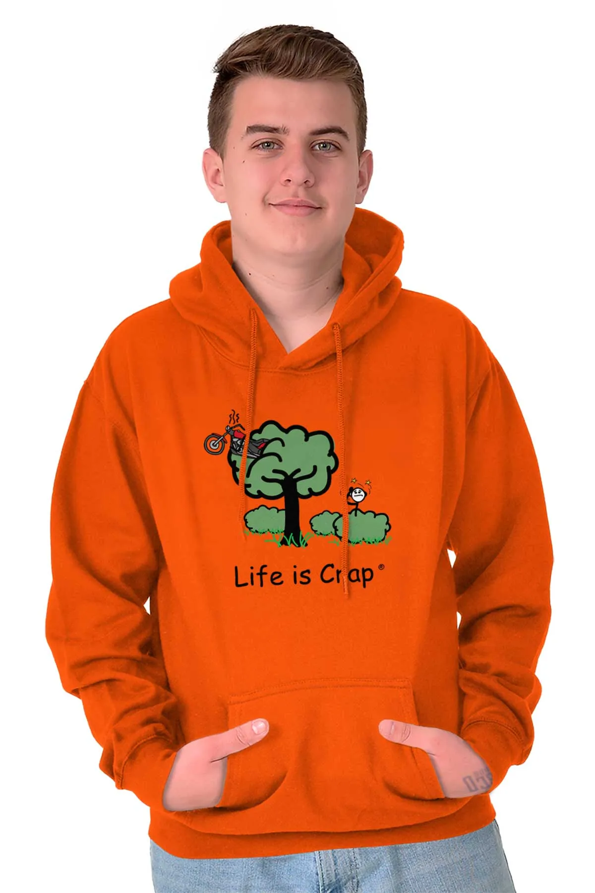 Motorcycle In Tree Hoodie