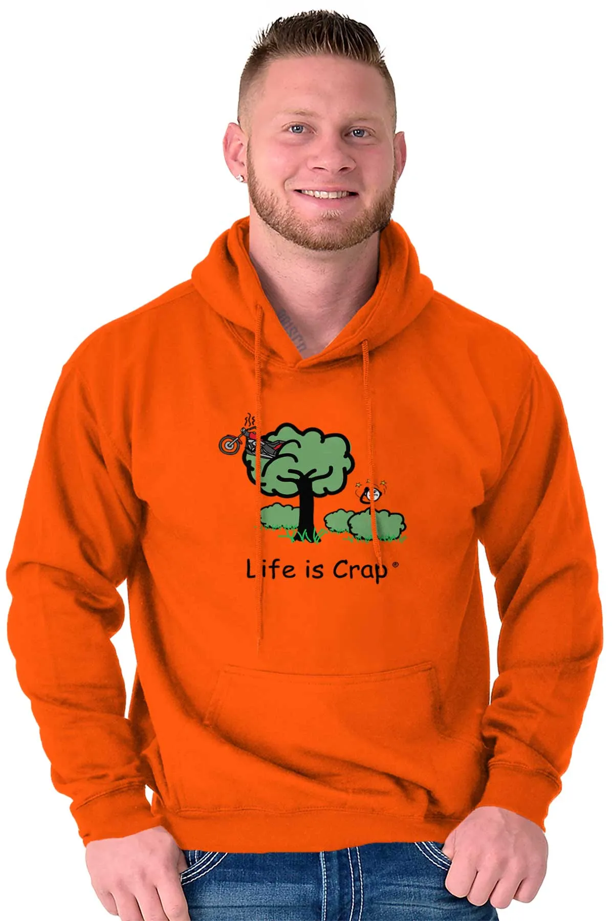 Motorcycle In Tree Hoodie