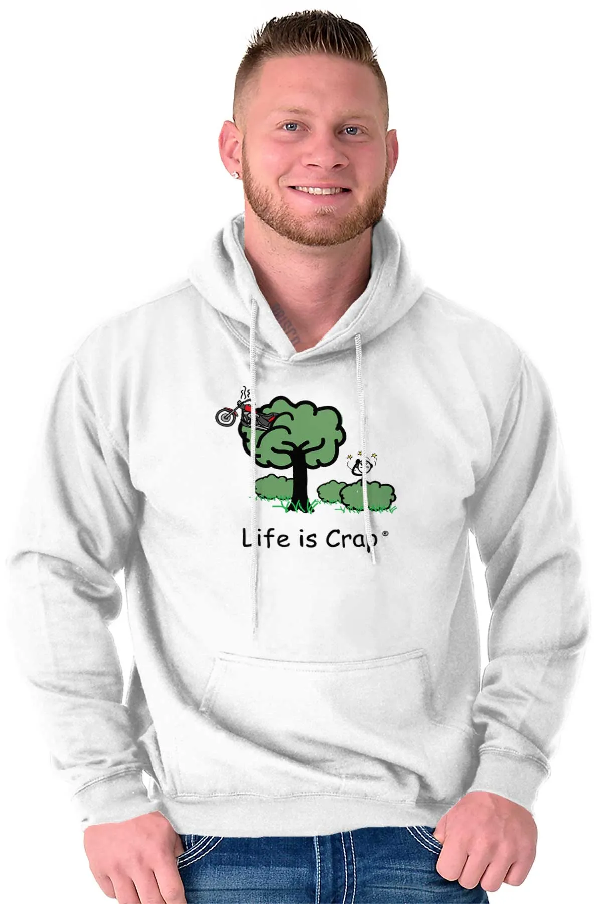 Motorcycle In Tree Hoodie