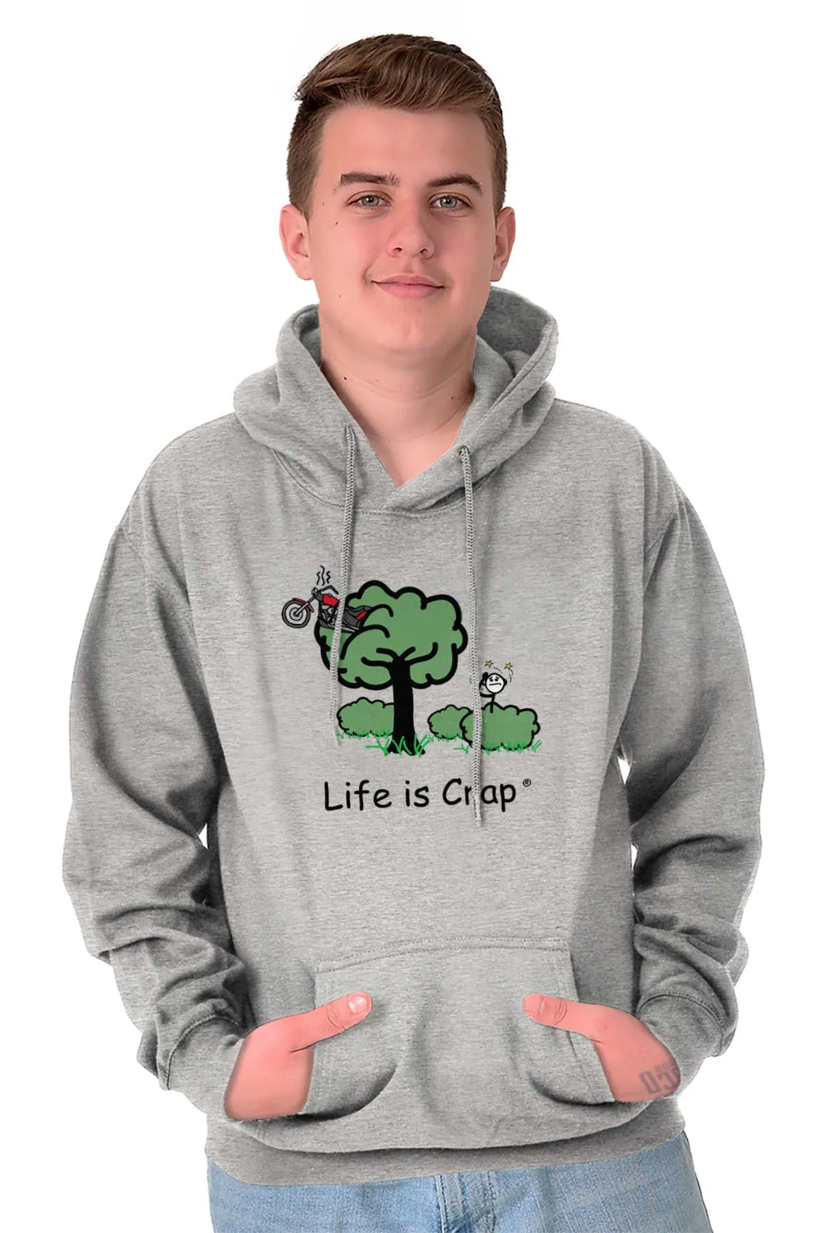 Motorcycle In Tree Hoodie