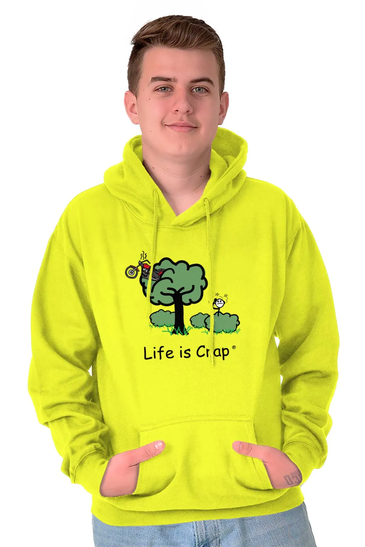 Motorcycle In Tree Hoodie