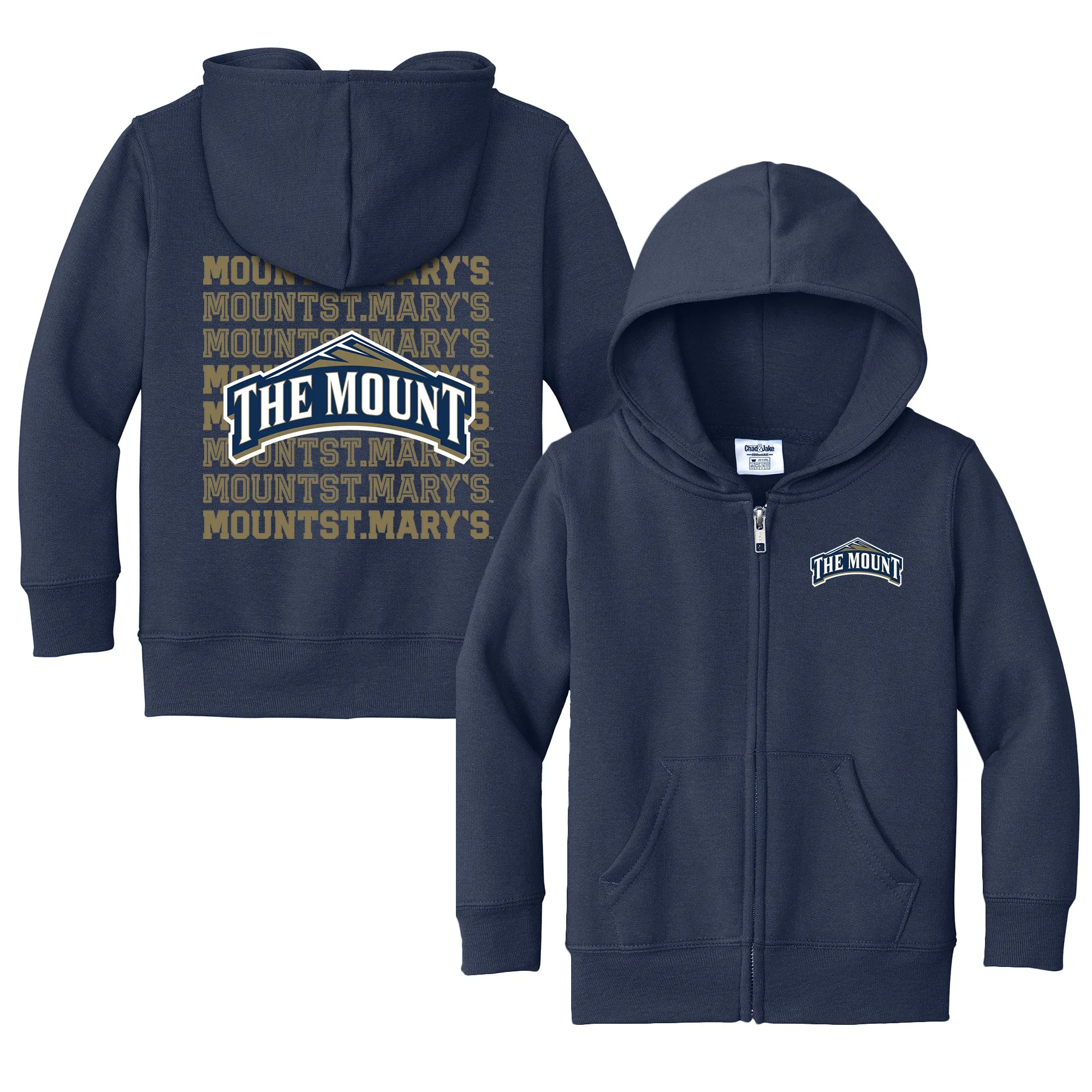 Mount St. Mary's Mountaineers Retro Toddler Full-Zip Sweatshirt