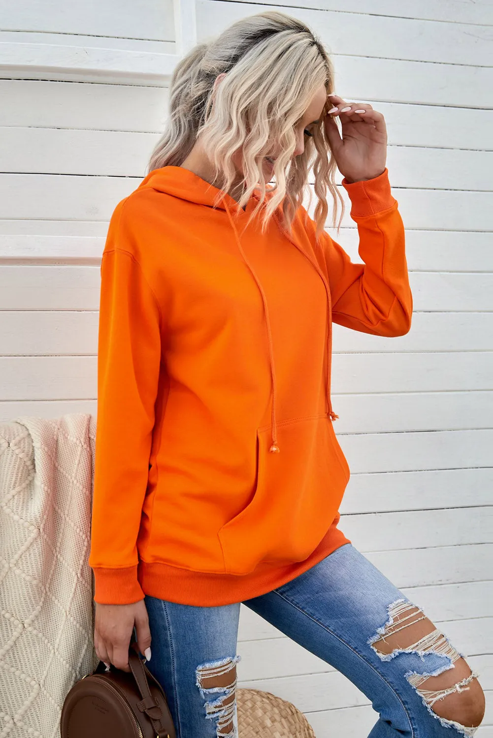 Orange Oversized Hoodie