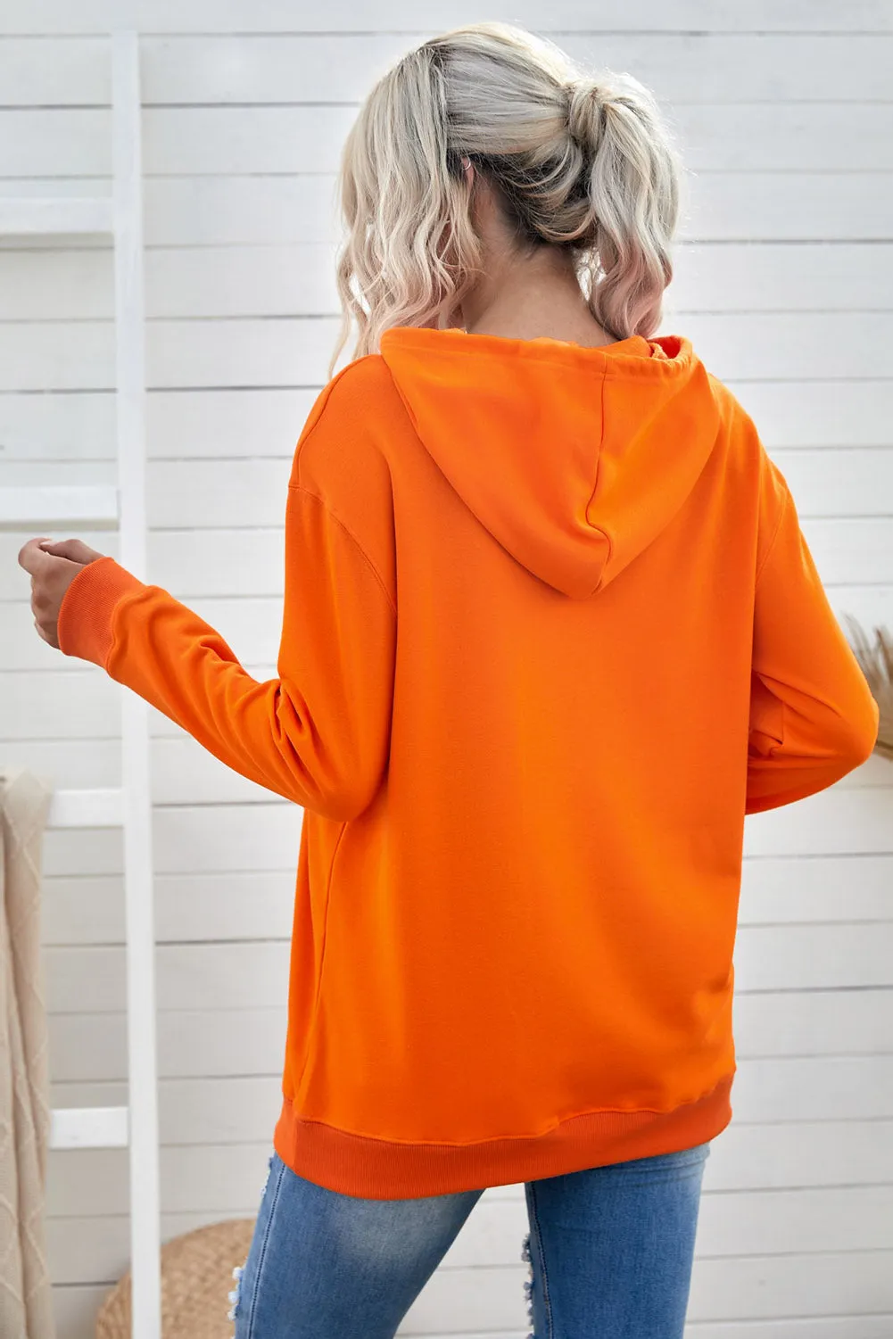 Orange Oversized Hoodie