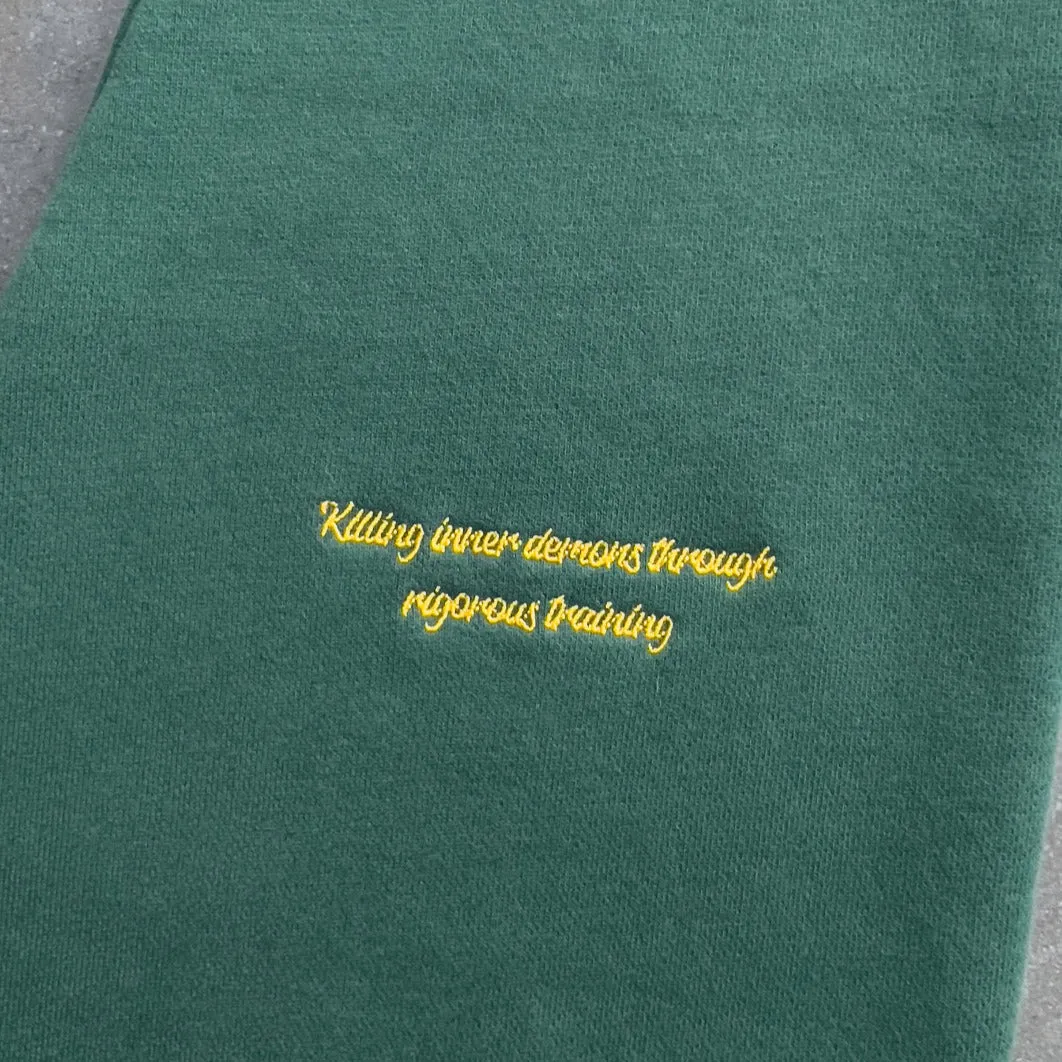 OVERSIZED LUX "SCRIPT" HOODIE - GREEN / GOLD