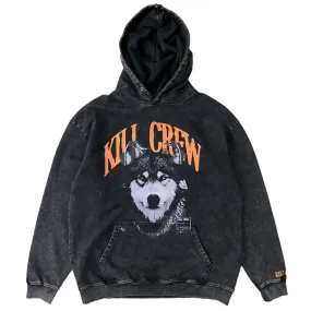 OVERSIZED LUX ROGUE WOLF HOODIE - BLACK