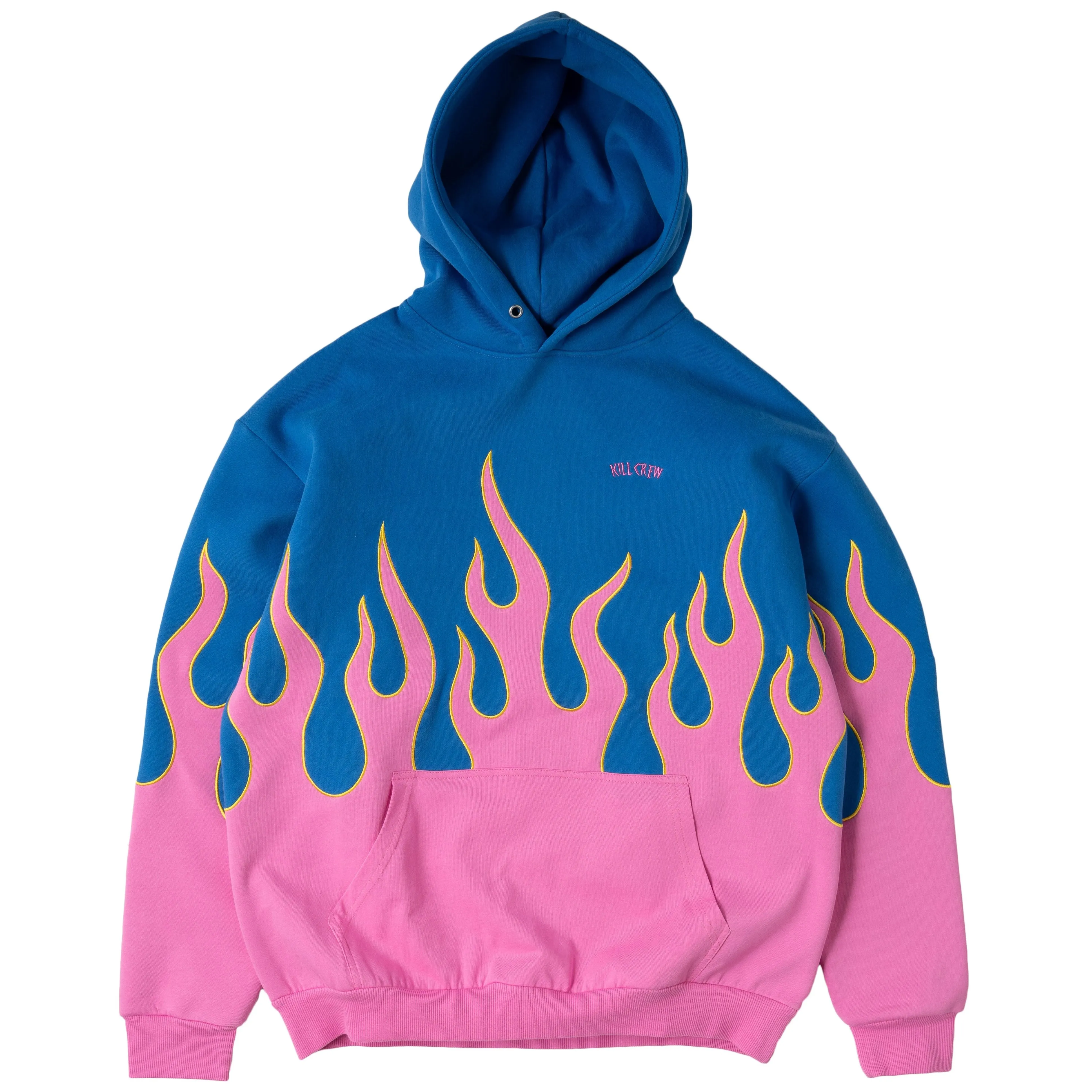 OVERSIZED PREMIUM HEATER HOODIE - BLUE / PINK