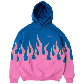 OVERSIZED PREMIUM HEATER HOODIE - BLUE / PINK