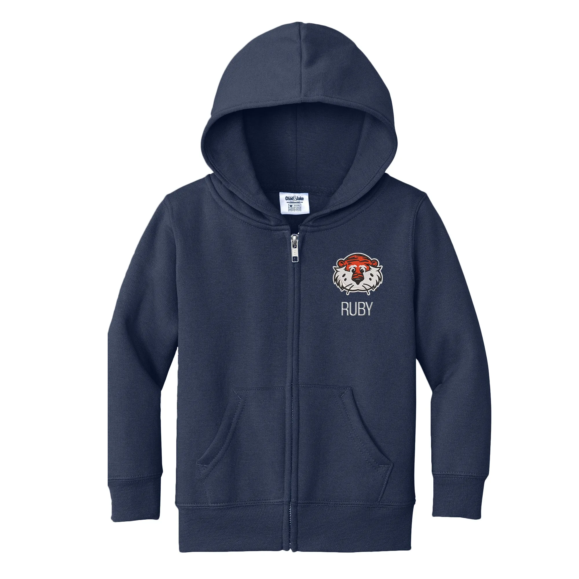 Personalized Auburn Tigers Aubie Toddler Full-Zip Sweatshirt