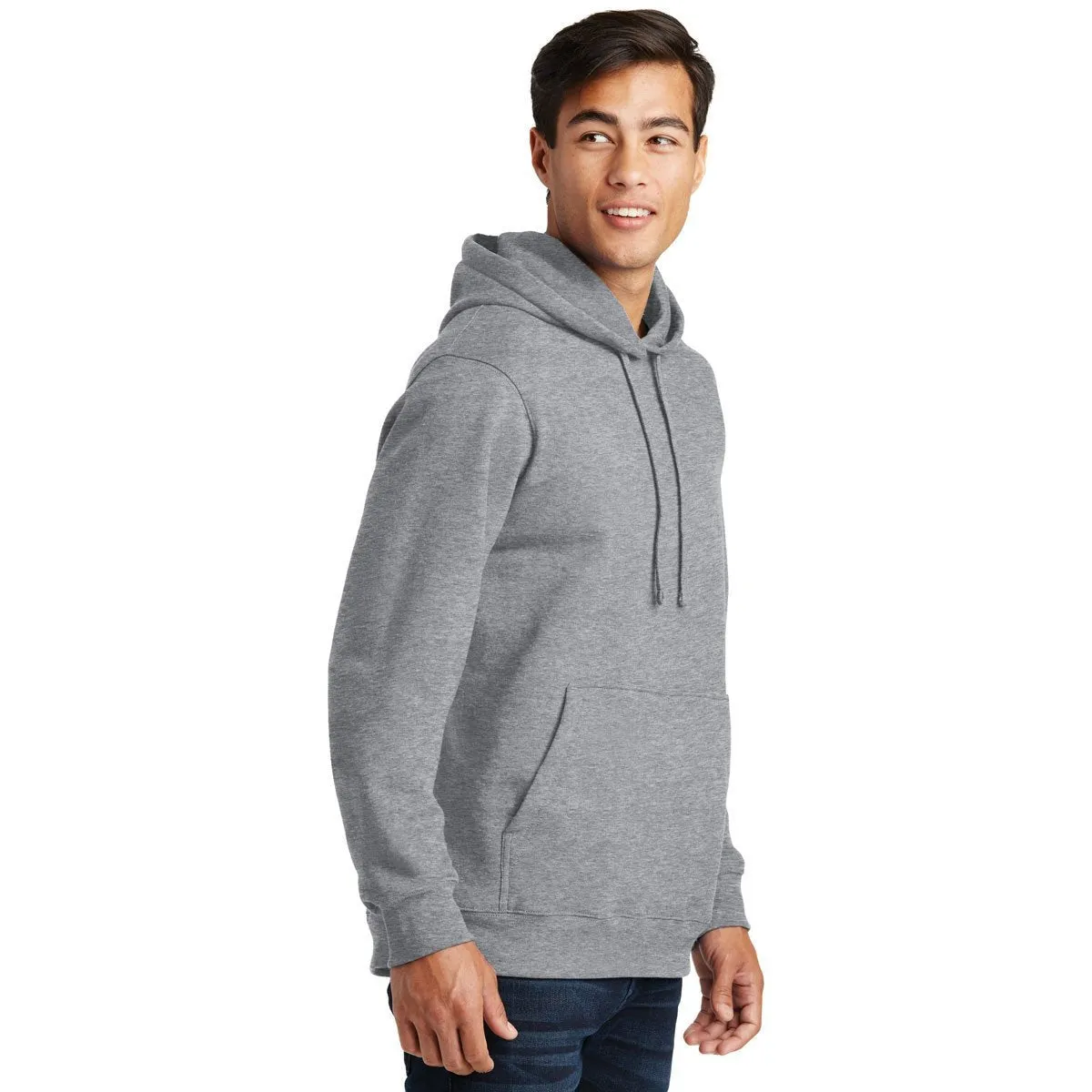 Port & Company Men's Athletic Heather Fan Favorite Fleece Pullover Hooded Sweatshirt