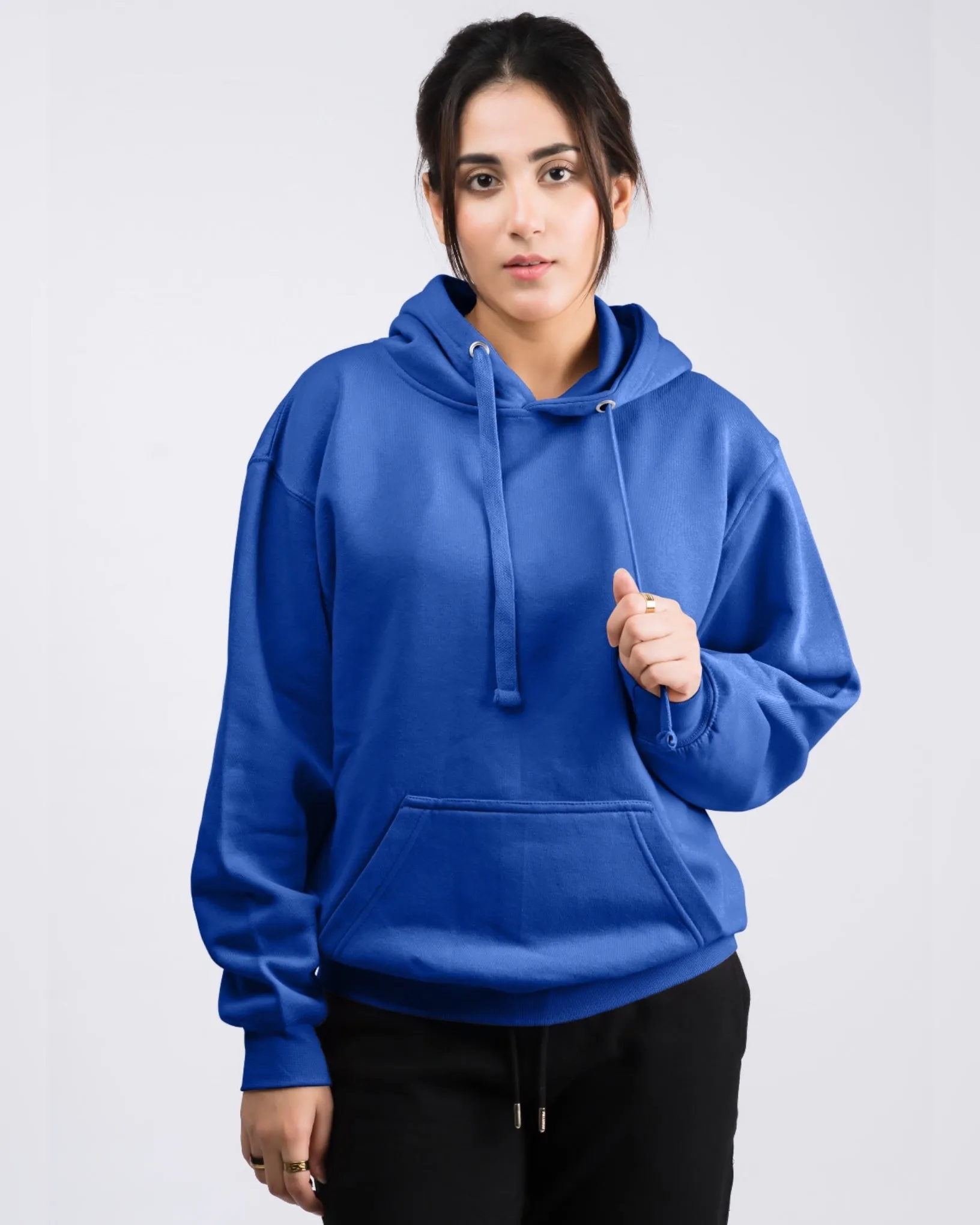 Premium Oversized Fit Pull Over Hoodie Azure