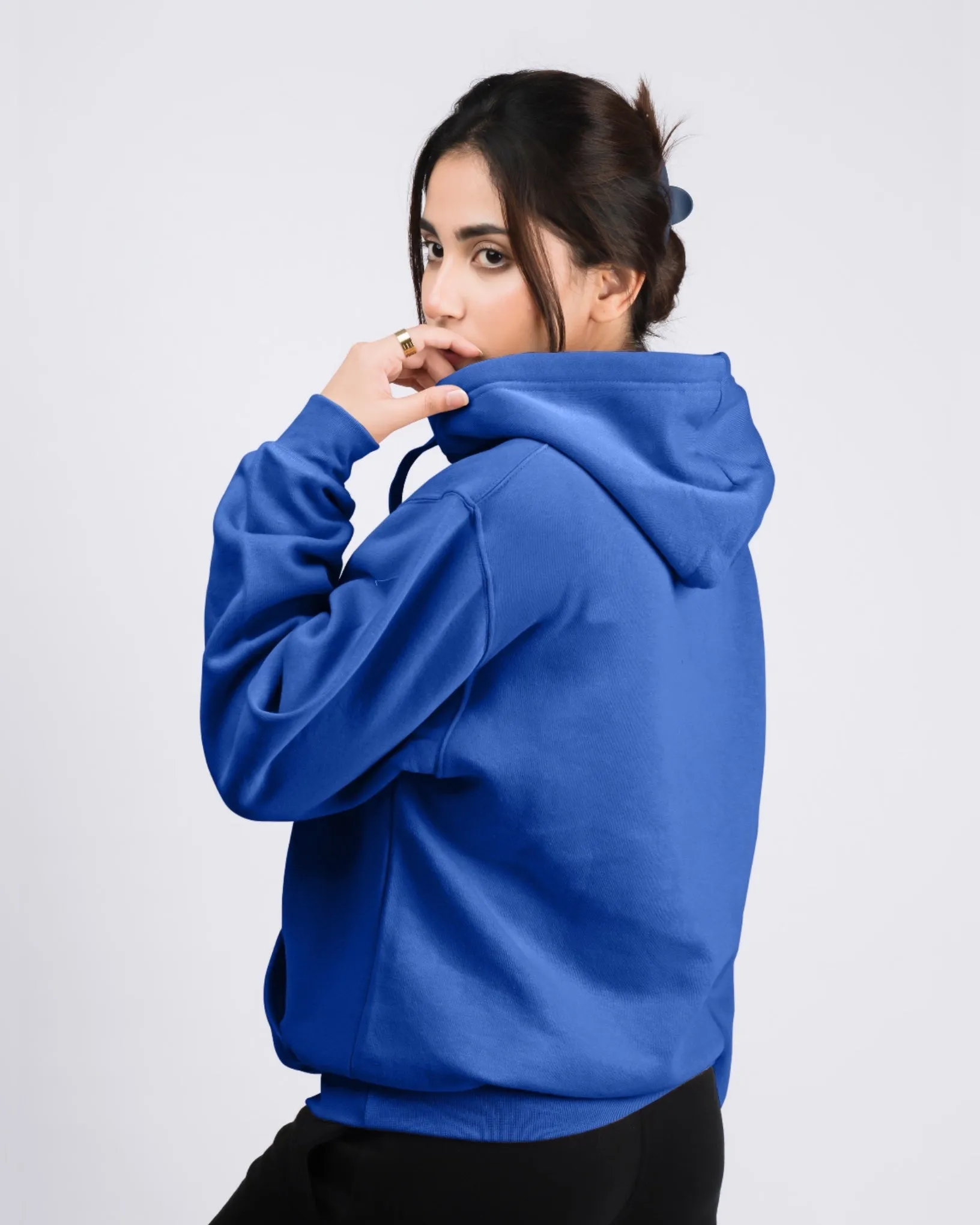 Premium Oversized Fit Pull Over Hoodie Azure