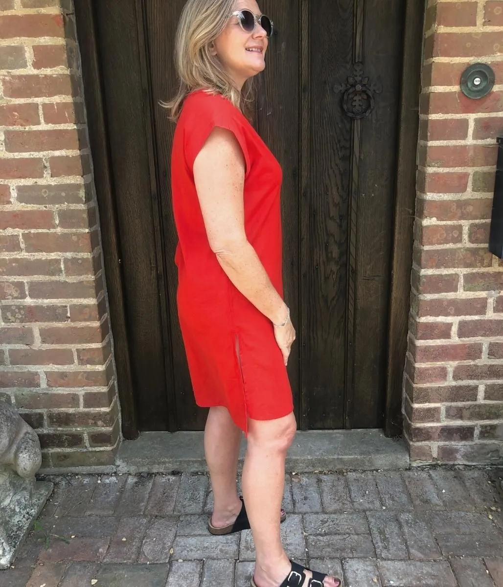 Red Beach Tunic Dress