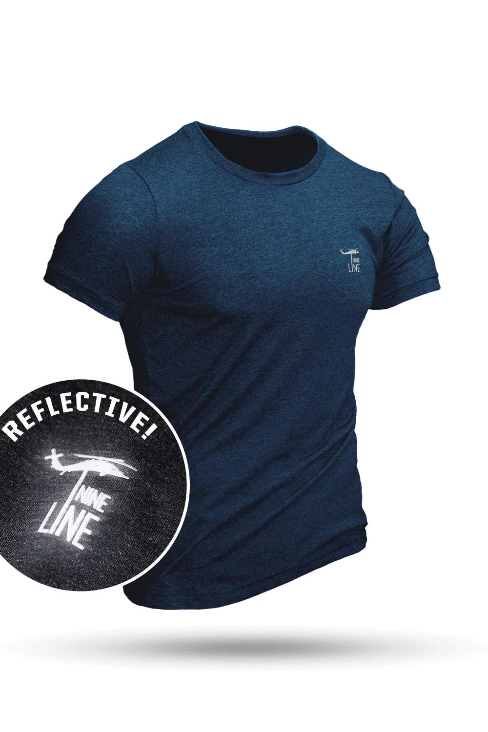 Reflective Dropline Logo - Athletic T-Shirt