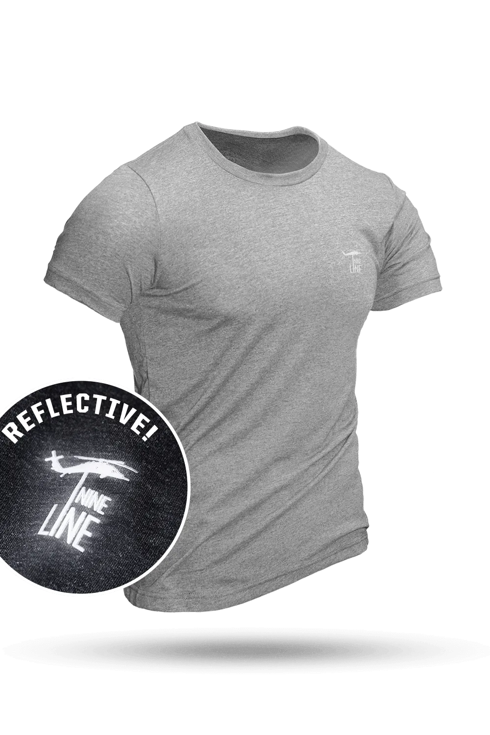 Reflective Dropline Logo - Athletic T-Shirt