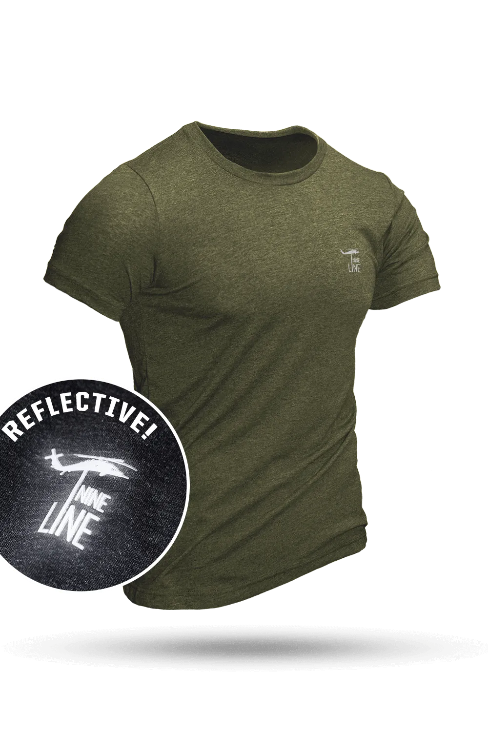 Reflective Dropline Logo - Athletic T-Shirt