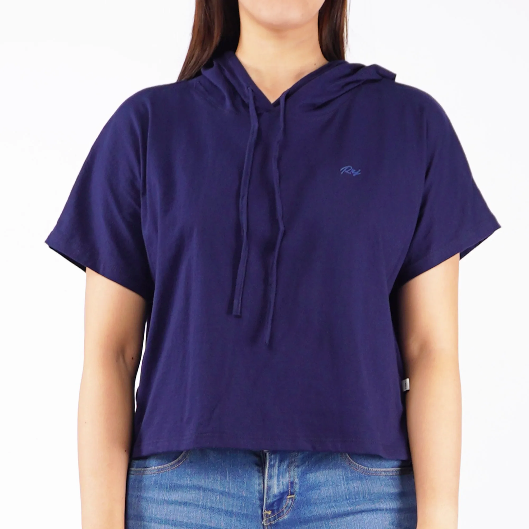 RRJ Ladies Basic Tees Boxy Fitting CVC Jersey Fabric 145773 (Blue)