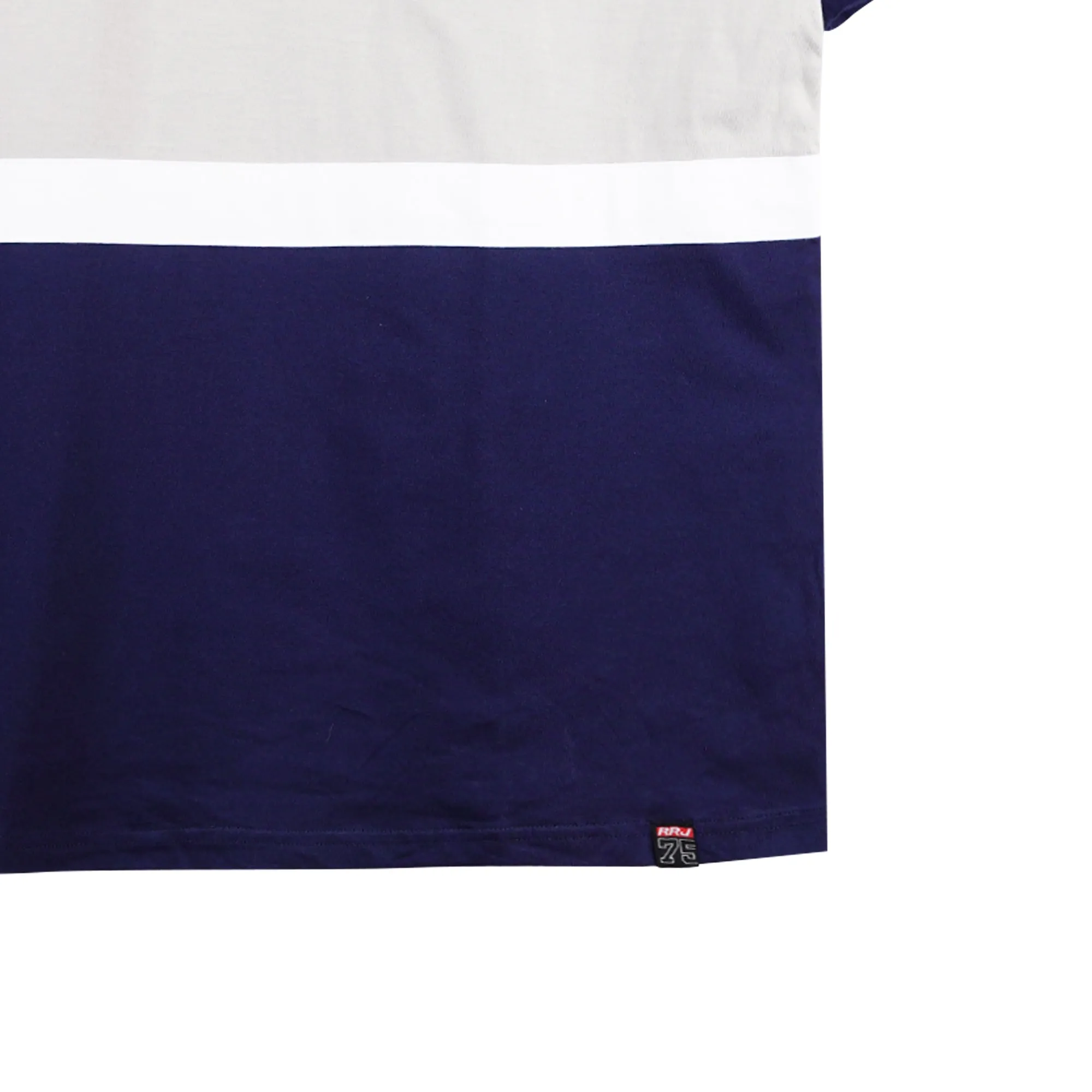 RRJ Men's Basic Tees Boxy Fitting Cotton Jersey Fabric 99869 (Navy)