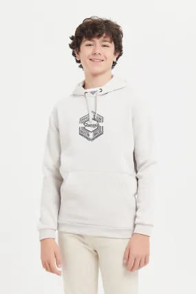 Senior Boys Grey Kangaroo Pocket Oversize Sweatshirt